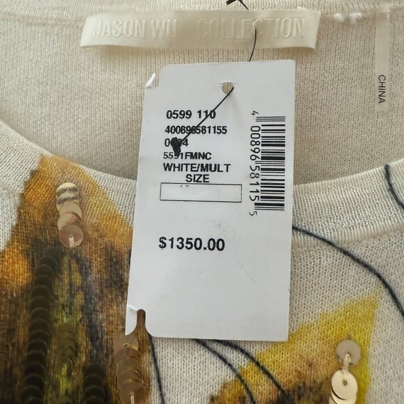 JASON WU COLLECTION SEQUIN/CRYSTALS EMBELLISHED SWEATER SIZE M/L NEW Sweaters